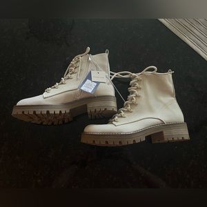 NWT cream target boots!
